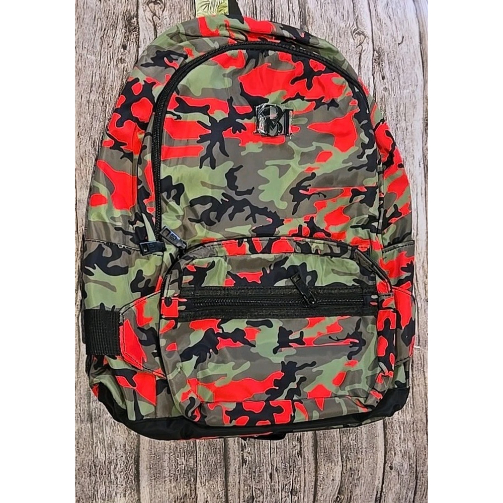 Badgley Mischka Nylon Pink Camo Backpack W/Removable Fanny Pack MSRP $129(234)